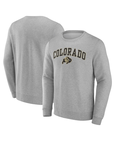 Fanatics Men's  Heather Gray Colorado Buffaloes Campus Pullover Sweatshirt