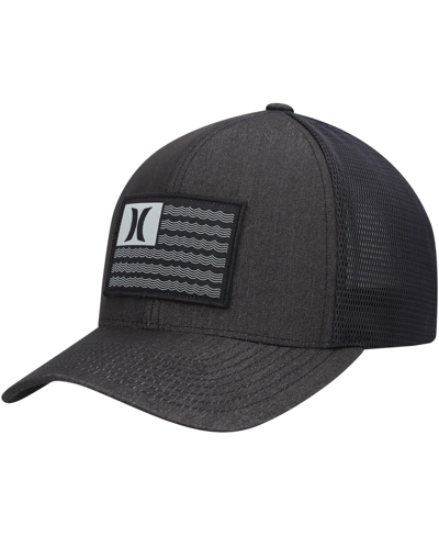 Hurley Men's  Black Icon Flag Trucker Flex Hat