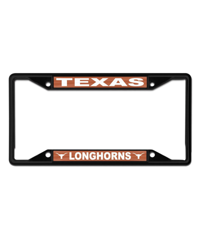 Wincraft Texas Longhorns Chrome Colored License Plate Frame In Black