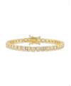 Ben Oni Gold-tone Square 4mm Cubic Zirconia Tennis Bracelet In Gold