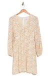 LUCY PARIS FLORAL ROSEMARY LONG SLEEVE DRESS