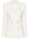 Tagliatore Peak-lapels Double-breasted Blazer In White