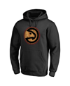 Fanatics Branded Black Atlanta Hawks Hardwood Pullover Hoodie In Black