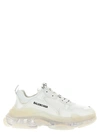 Balenciaga 60mm Triple S Clear Sole Sneakers In White