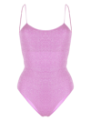 Oseree Wisteria Lumiere Maillot One-piece Swimsuit In Pink & Purple