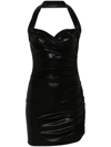 Norma Kamali Cayla Side Drape Pickleball Dress In Black