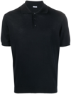 Malo Short-sleeved Knit Polo Shirt In Blue