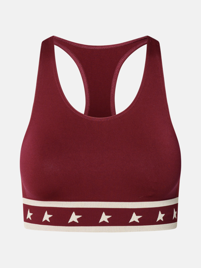 GOLDEN GOOSE BURGUNDY POLYAMIDE BLEND TOP