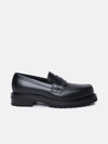 OFF-WHITE 'MILITARY' BLACK LEATHER LOAFERS