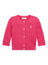 POLO RALPH LAUREN BABY GIRL'S CABLE-KNIT COTTON CARDIGAN