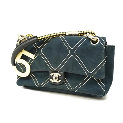 Pre-owned Chanel - Navy Canvas Shopper Bag ()