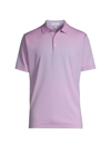 Peter Millar Men's Crown Sport Jubilee Performance Jersey Polo Shirt In Pink Ruby