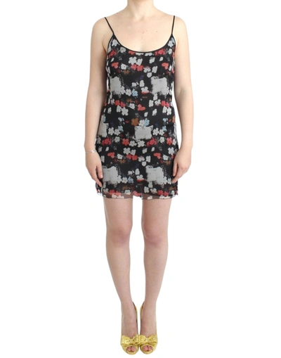 Costume National C'n'c  Floral Silk Mini Dress In Multicolor