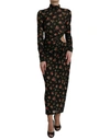 DOLCE & GABBANA DOLCE & GABBANA ELEGANT FLORAL SHEATH WOMEN'S DRESS