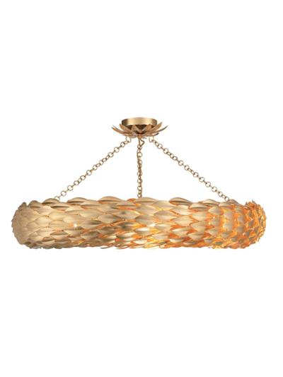 Crystorama Broche 8-light Antique Ceiling Mount In Gold