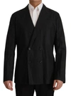 Dolce & Gabbana Black Polka Dotted Cotton Blazer Jacket In Black