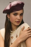 Eugenia Kim Carter Leather Beret In Purple