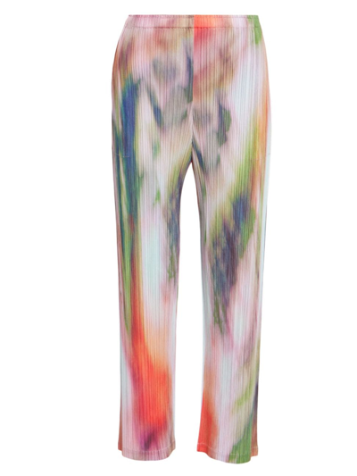 Issey Miyake Turnip & Spinach Trousers - Women's - Polyester In Multicolour