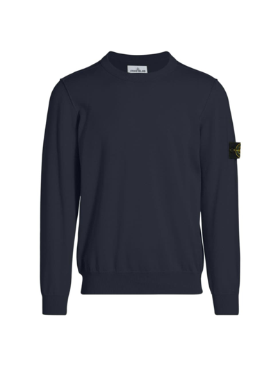 Stone Island 5100072 Lambswool Regular-fit Crewneck Jumper With Ribbed Trims In Multi