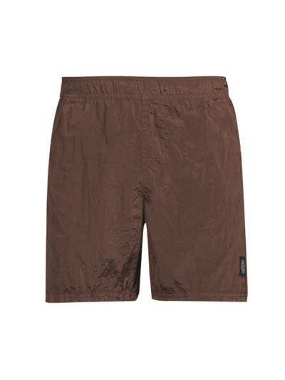 Stone Island Men's Nylon Metal Swim Trunks In Rust