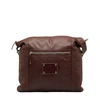 GUCCI GUCCI CREST BROWN LEATHER SHOULDER BAG (PRE-OWNED)