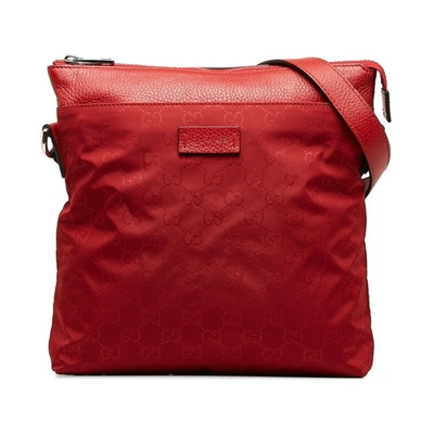 Gucci Gg Marmont Red Canvas Shoulder Bag ()