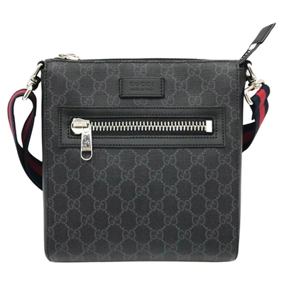Gucci Gg Supreme Black Leather Shoulder Bag ()