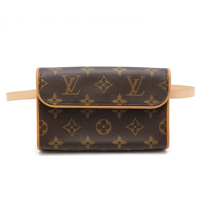 Pre-owned Louis Vuitton Florentine Brown Canvas Clutch Bag ()