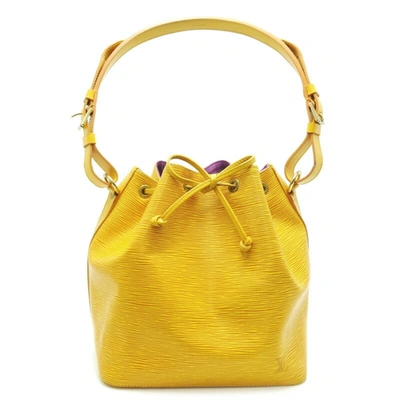 Pre-owned Louis Vuitton Petit Noé Yellow Leather Shopper Bag ()