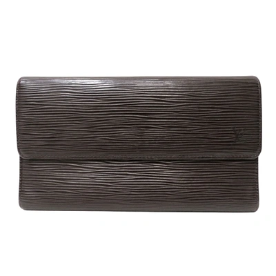 Pre-owned Louis Vuitton Portefeuille Sarah Brown Leather Wallet  ()