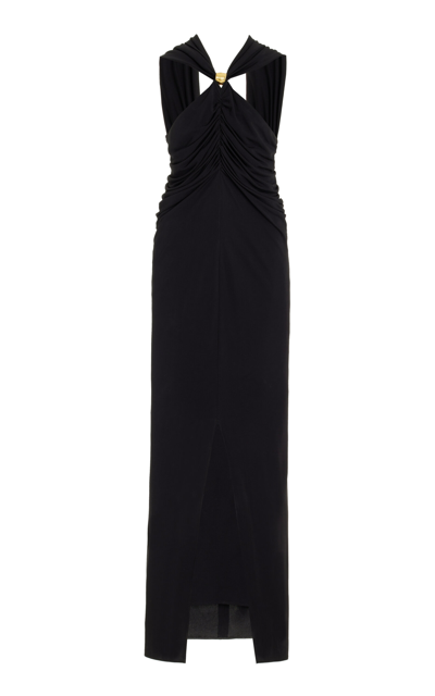 Altuzarra Marlene Gathered Jersey Maxi Dress In Black