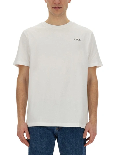 Apc A.p.c. T-shirt With Logo In White