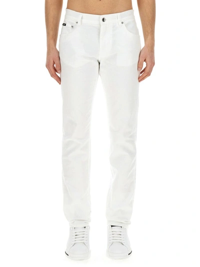 Dolce & Gabbana Slim Fit Jeans In White