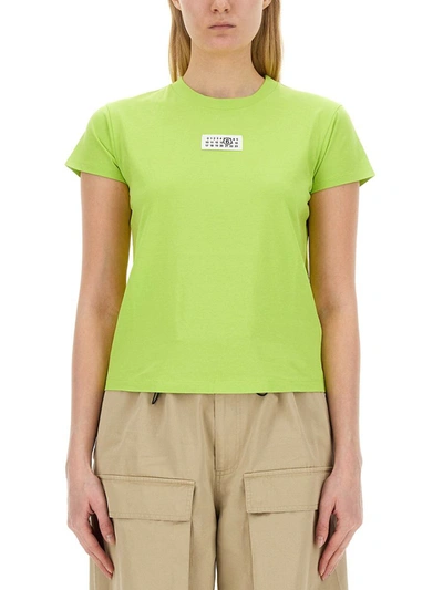 Mm6 Maison Margiela T-shirt With Logo In Green