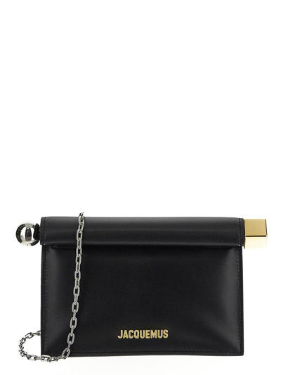 Jacquemus Le Petit Pochette Rond Carrè In Black