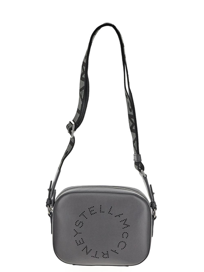 Stella Mccartney Logo Small Camera Bag In Grey