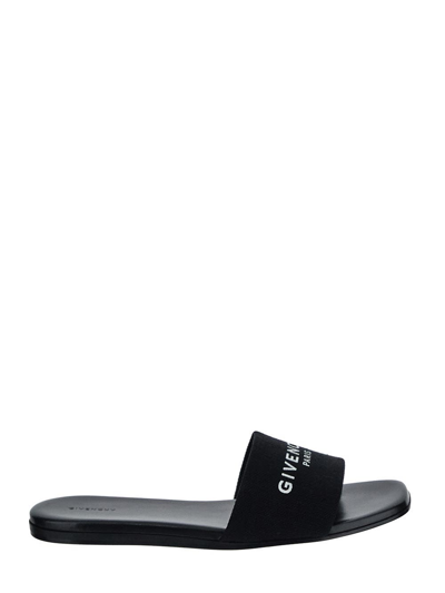 Givenchy Logo Sandal In Black