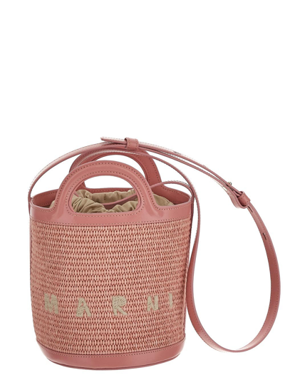 Marni Tropicalia Small Bucket Bag In Pink