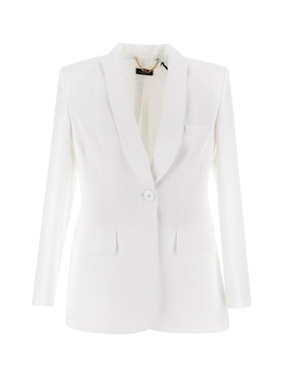 Elisabetta Franchi Slim Jacket In White