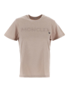 Moncler Logo Beige T-shirt In Beige
