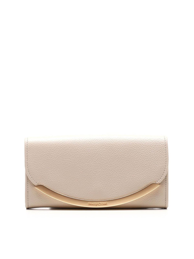 See By Chloé Continental Wallet In Beige In Brown