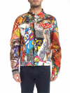 MOSCHINO MULTICOLOR JACKET WITH FOULARD PRINT