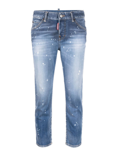 Dsquared2 Faded Effect Jeans In Blue