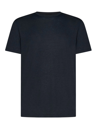 Tom Ford Black Stretch Cotton V-neck T-shirt