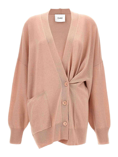 Nude Oversize Cardigan In Colour Carne Y Neutral