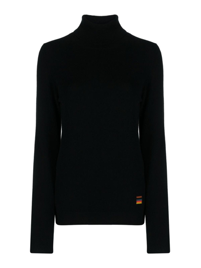 Paul Smith Roll-neck Cashmere Jumper In Negro