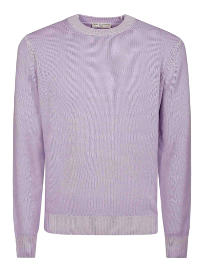 Filippo De Laurentiis Crewneck Cashmere Blended In Púrpura Claro