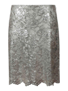 Aspesi Laced Metallic Skirt In Gris