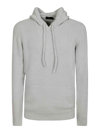 Roberto Collina Bouclé-design Hoodie In Grey