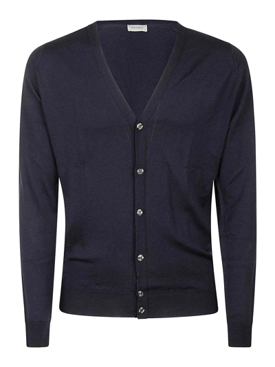 John Smedley Wool Cardigan In Azul